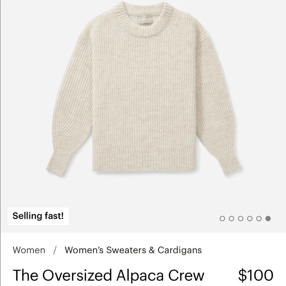 Everlane oversized alpaca crew